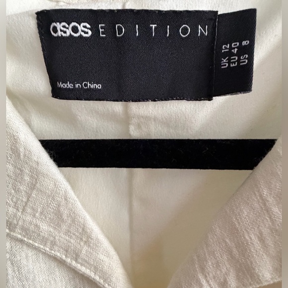 ASOS Cream Ruffle-Trim Maxi Dress - Picture 9 of 9